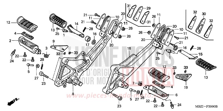 STEP for CB600F Hornet MAT TITANIUM METALLIC (YR268) from 2006